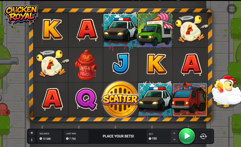 Gameplay of Chicken Royal slot by INOUT